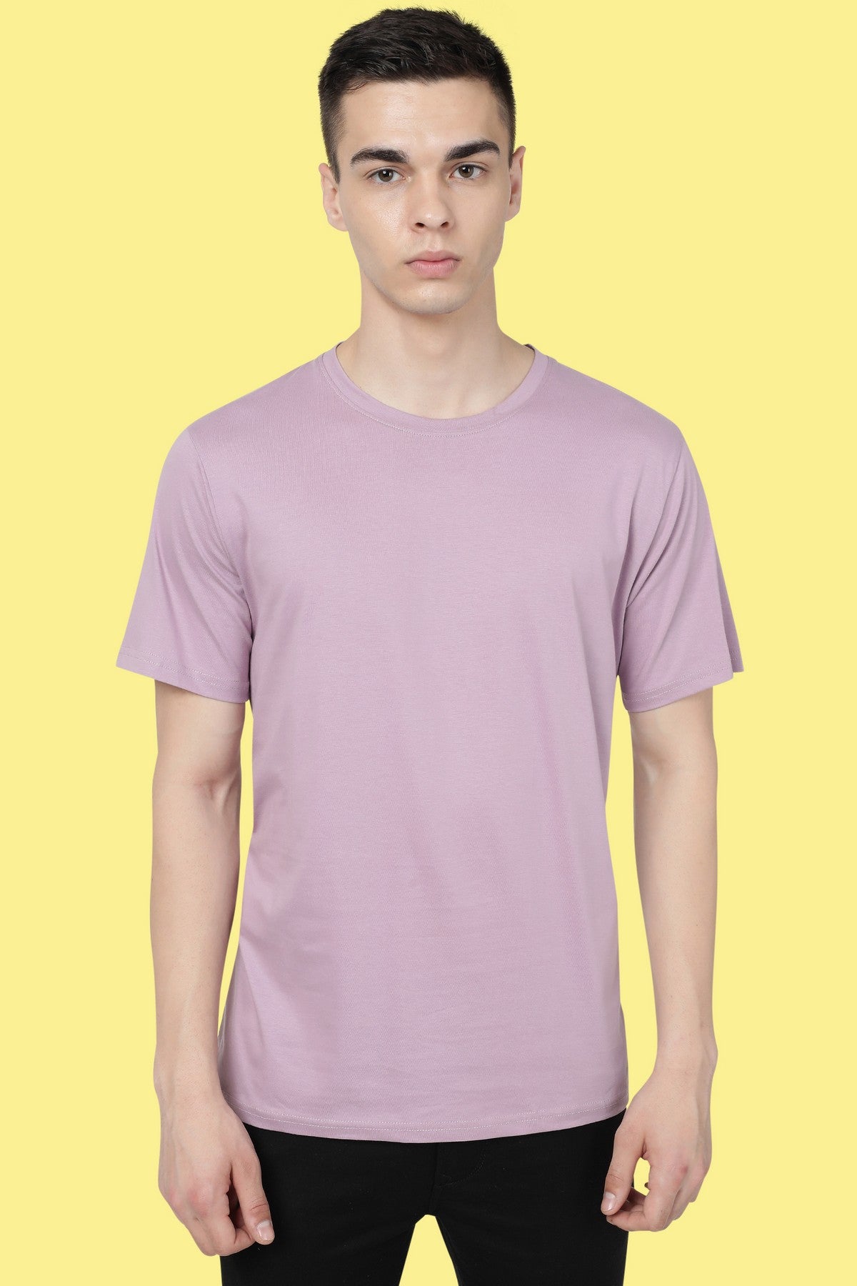 Round-neck T-shirt - Light purple - Men