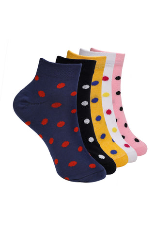 Men's and Women's Colourful Cotton Ankle Length Socks ( Pack of 5)Sock Voyage Travel-Inspired Sock Collections