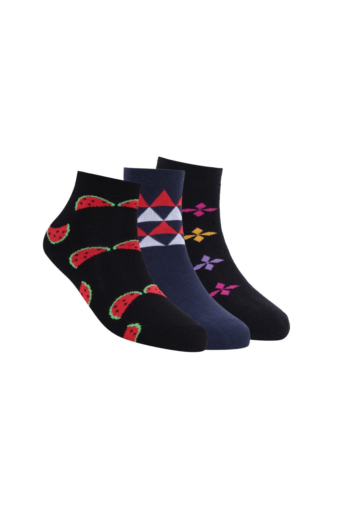 Men's and Women's Casual  Ankle Length Socks ( Pack of 3)Sock Safari Explore Exotic Sock Designs