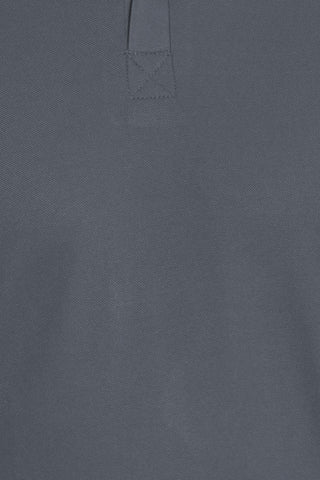 Dark Grey Solid Men Polo Neck T-Shirt for Office