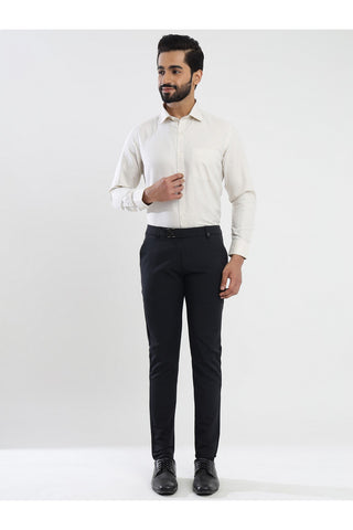 Men's Navy Blue Viscose Imported Formal Trousers