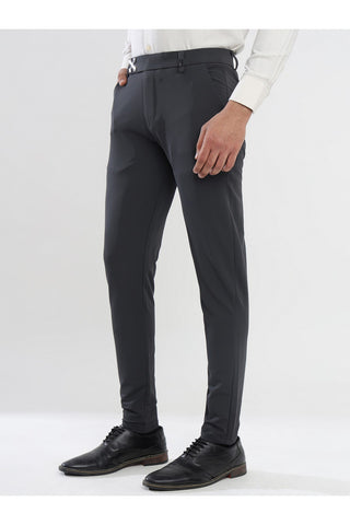 Men's Gray Viscose Imported Formal Trousers