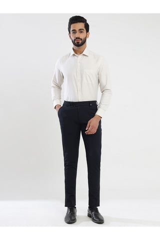 Men's Navy Blue Viscose Imported Formal Trousers