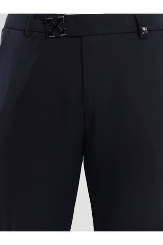 Men's Navy Blue Viscose Imported Formal Trousers