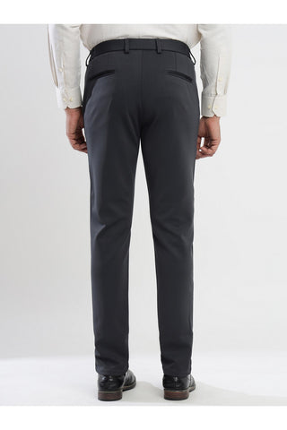 Men's Grey Viscose Imported Formal Trousers