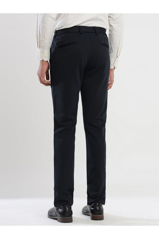 Men's Navy Blue Viscose Imported Formal Trousers