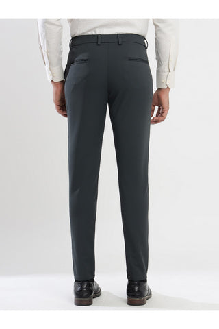 Men's Grey Viscose Imported Formal Trousers