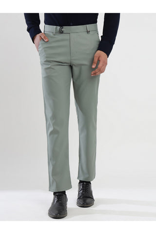 Men's Grey Viscose Imported Formal Trousers