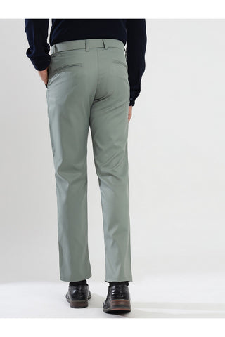 Men's Grey Viscose Imported Formal Trousers