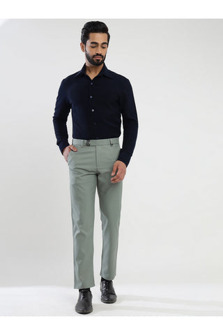 Men's Grey Viscose Imported Formal Trousers