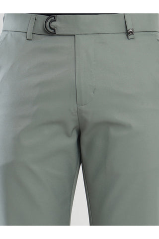 Men's Grey Viscose Imported Formal Trousers