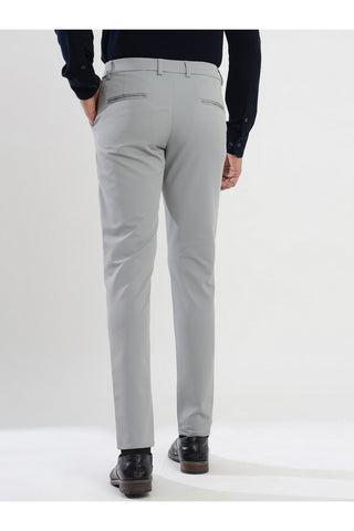 Men's Grey Viscose Imported Formal Trousers