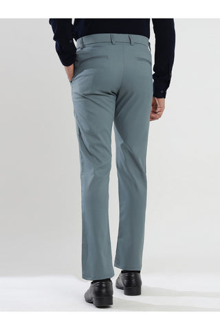 Men's Grey Viscose Imported Formal Trousers