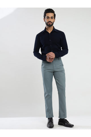 Men's Grey Viscose Imported Formal Trousers