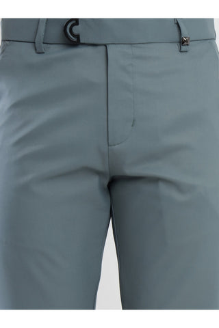 Men's Grey Viscose Imported Formal Trousers