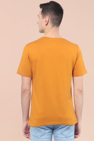 Mustered Solid Men Half Sleeve Pure Cotton Round Neck T-Shirt