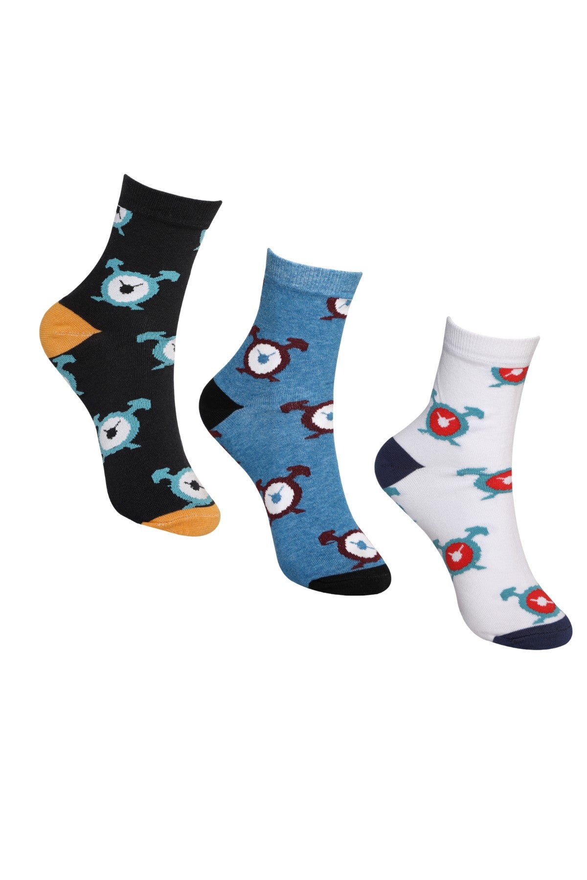 Men's and Women's  Ankle Length Socks ( Pack of 3 Pair )Sockward Bound Exploring Sock Adventures