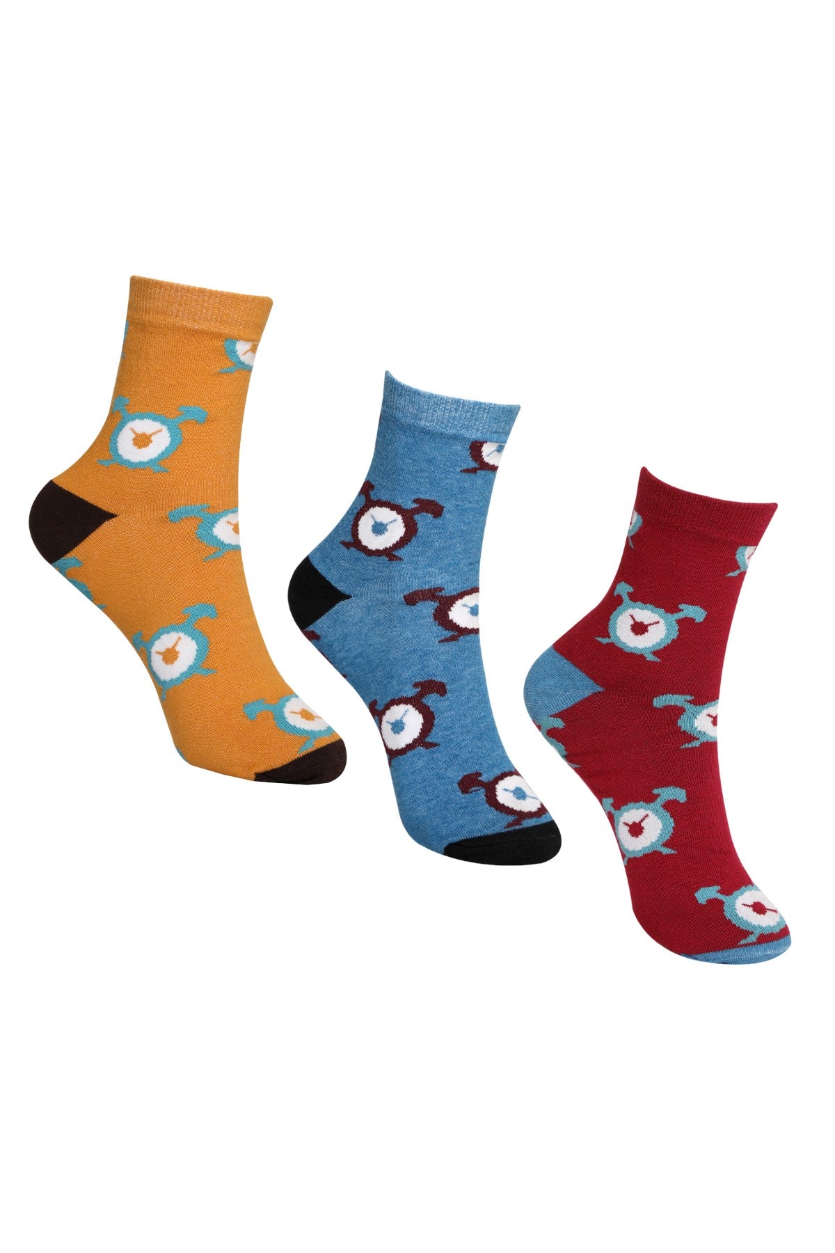 Men's and Women's  Ankle Length Socks ( Pack of 3 Pair )Sock Artists Celebrating Sock Designers and Innovators