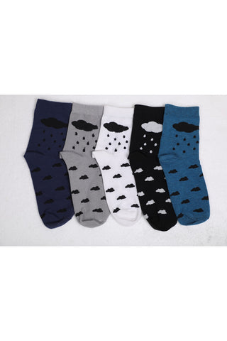 Men's and Women's self design Cotton Ankle Length Socks ( Pack of 5) 50