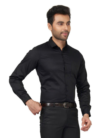 latest Men Slim Fit Cotton Satin Formal Shirt - Manticore 