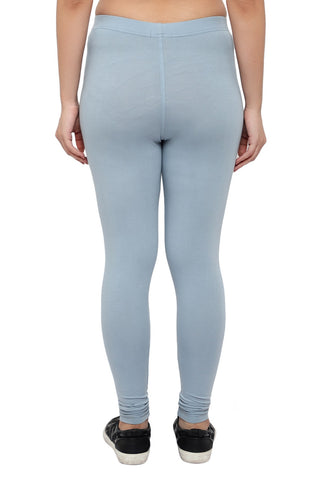 SKY GREY Cotton Lycra Ankle Length Leggings for women & girls