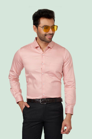 latest Men Slim Fit Cotton Satin Formal Shirt - Manticore 