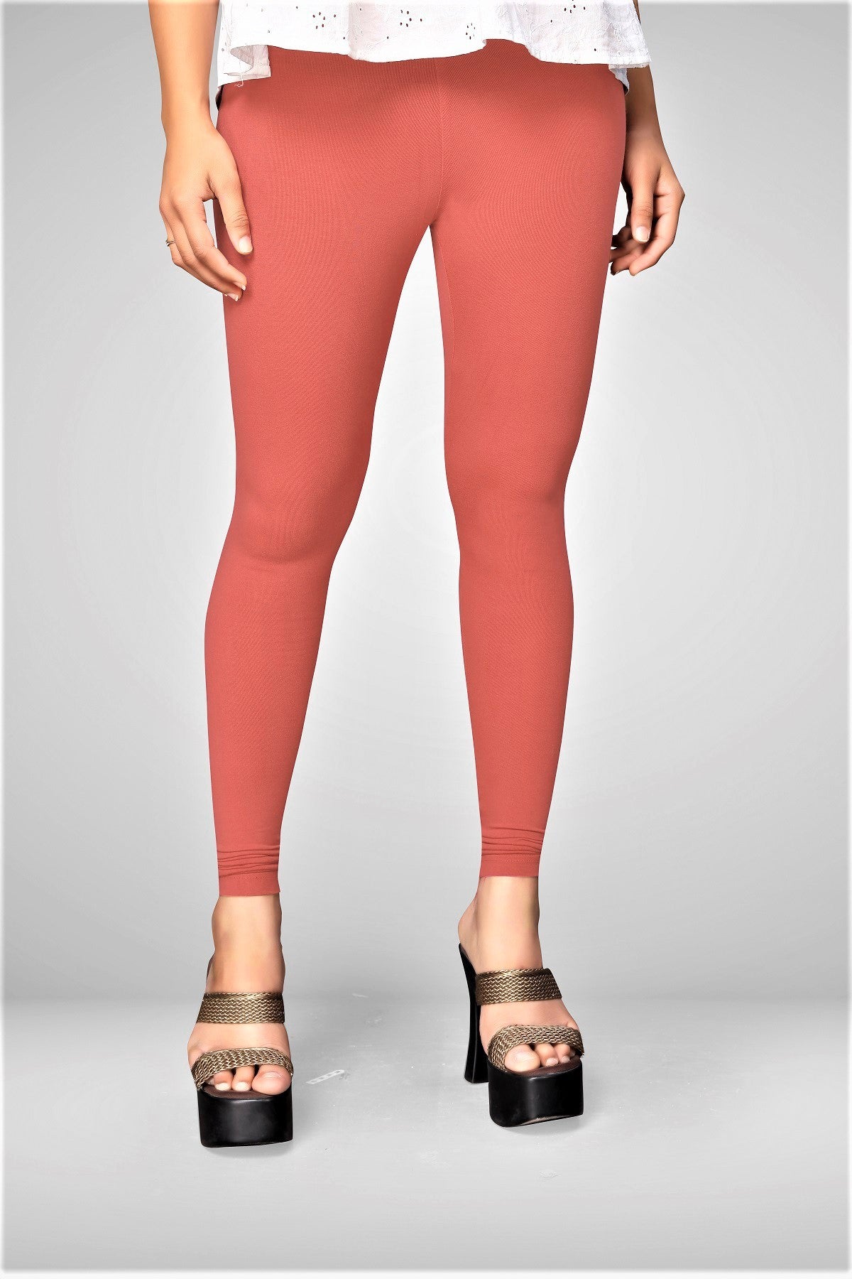 TOMATO Cotton Lycra Ankle Length Leggings for women & girls